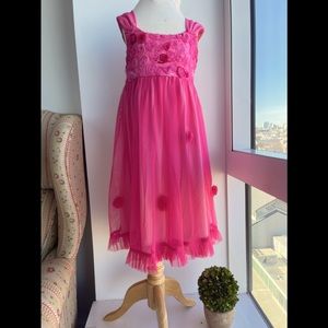 IRIS & IVY Pink Floral Tulle Dress size 6X